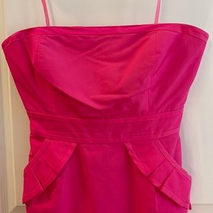 J Crew Hot Pink Cocktail Dress - image 1